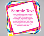 Cubes design colorful banner